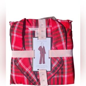 Victoria's Secret Flannel Long Pajama Set XS